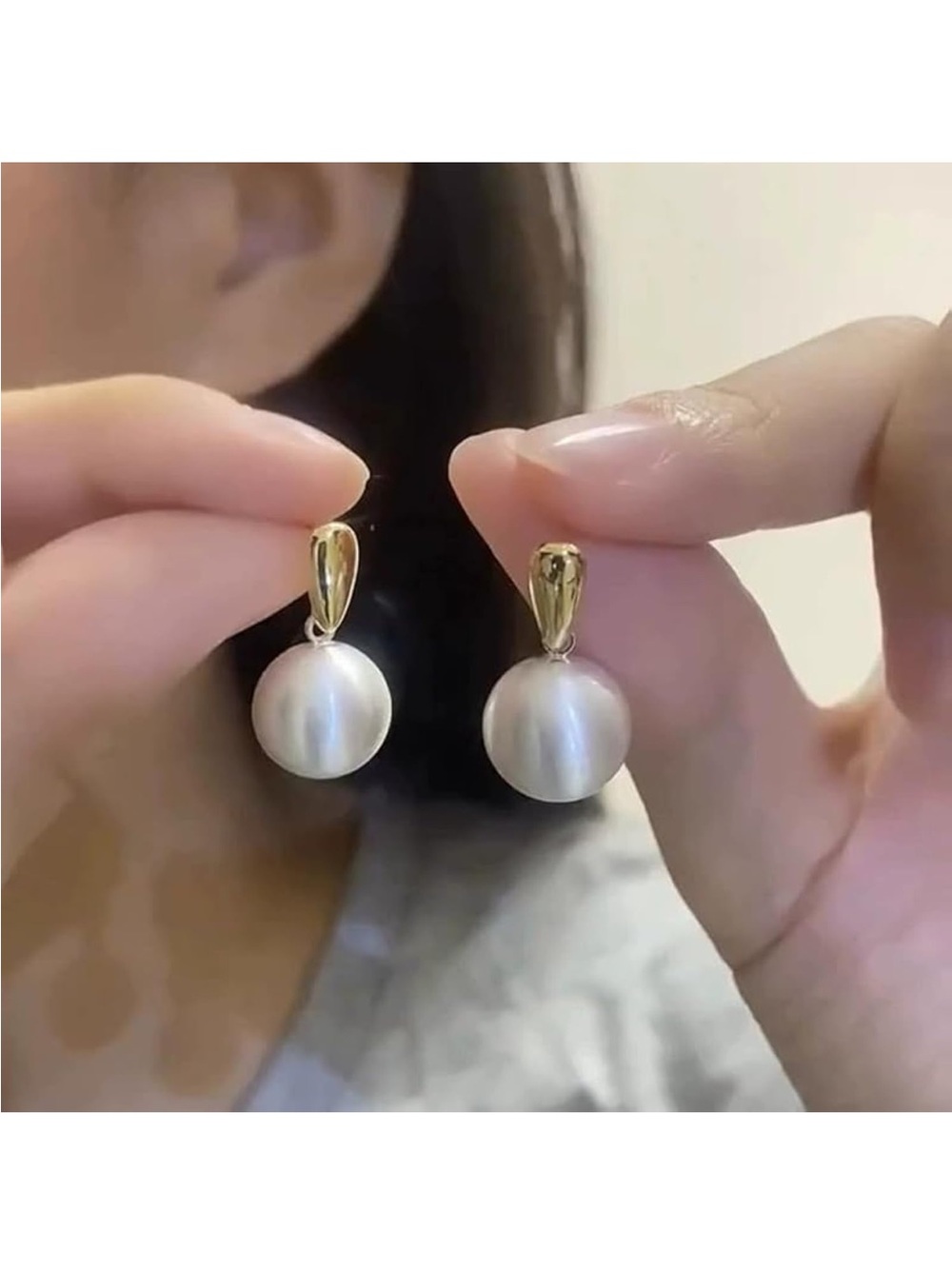 Women's Dangle Earrings, Thick Teardrop Design, Matte Ball